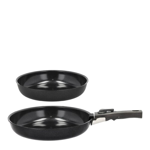 Stekepannesett avtakbart håndtak 24/28 cm aluminium/keramisk