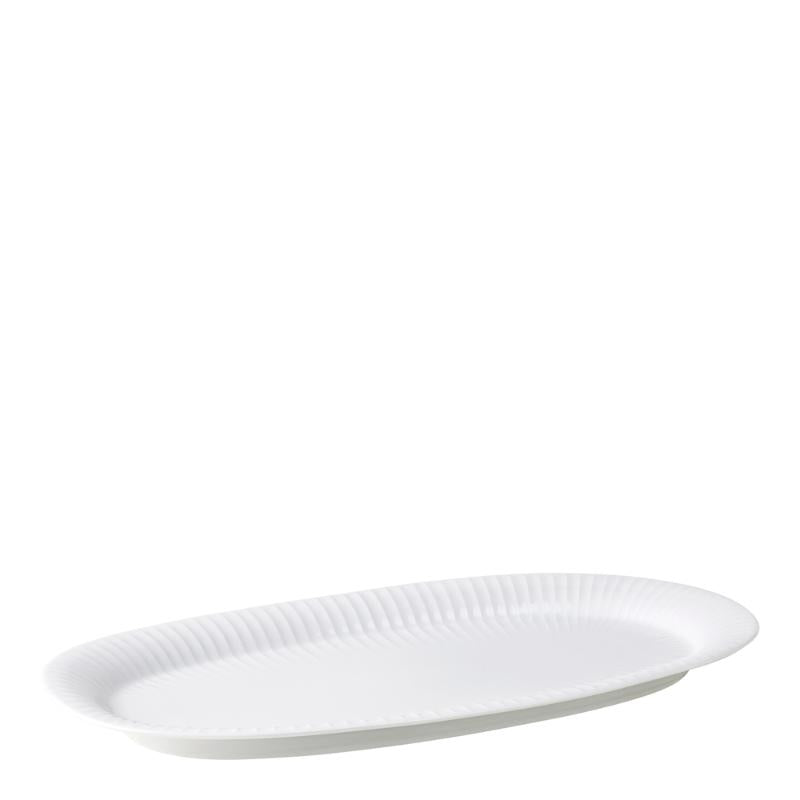 Hammershøi oval serveringsfat 40x22,5 cm hvit