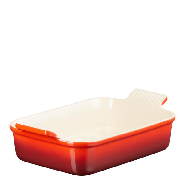 Heritage rektangulær form 32x24 cm cerise