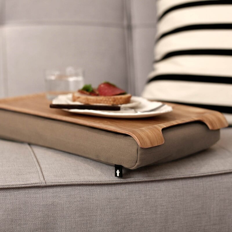 Laptray knebrett 43x23 cm piltre/sand