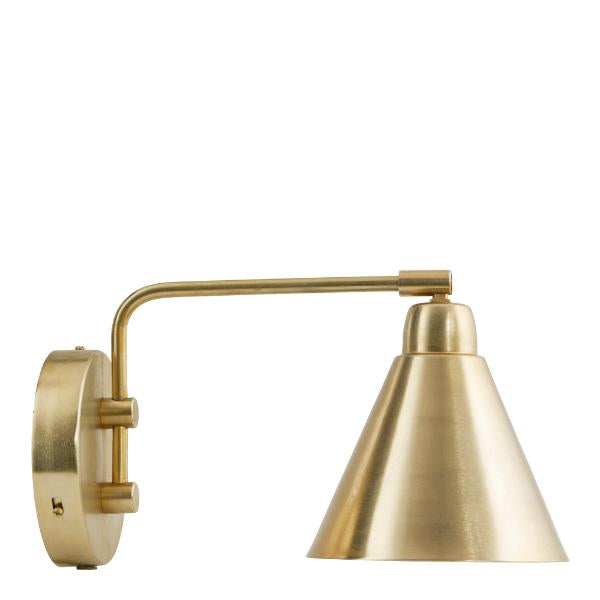 Game vegglampe 30 cm messing