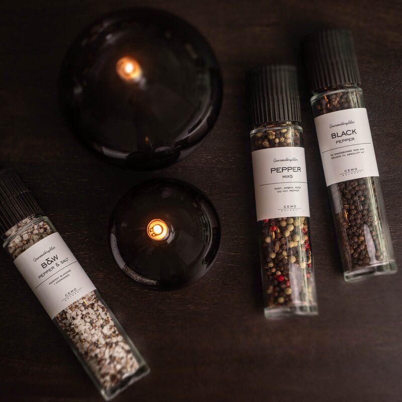 Kvern med B&W pepper og salt 140 g