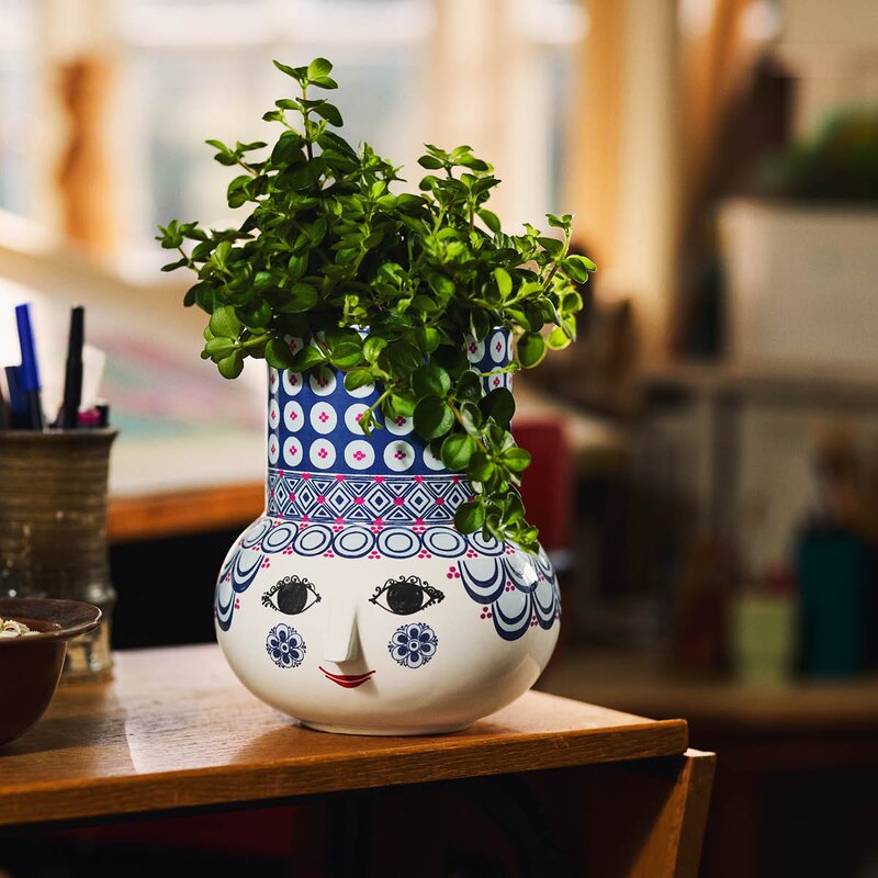 Olga vase 20 cm blå