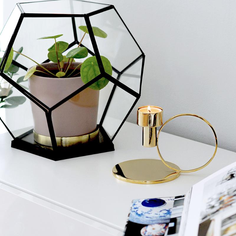 Insieme kammerlysestake M 12 cm gull