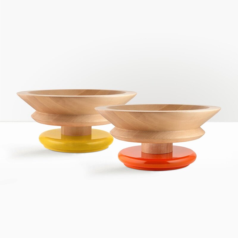 Centre bolle 30cm natur/gul