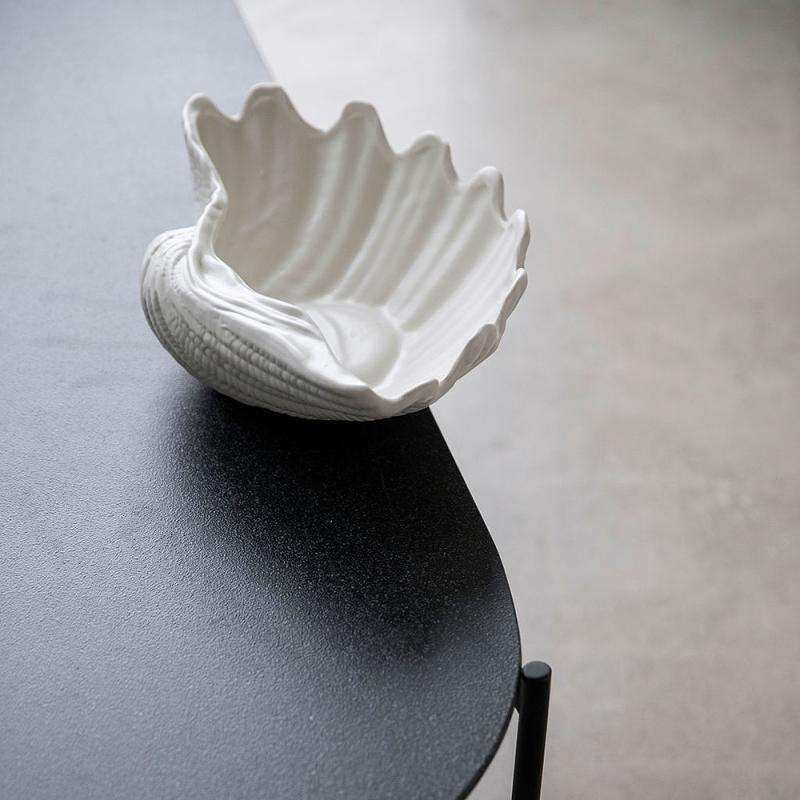 Shell skål 34x33 cm hvit