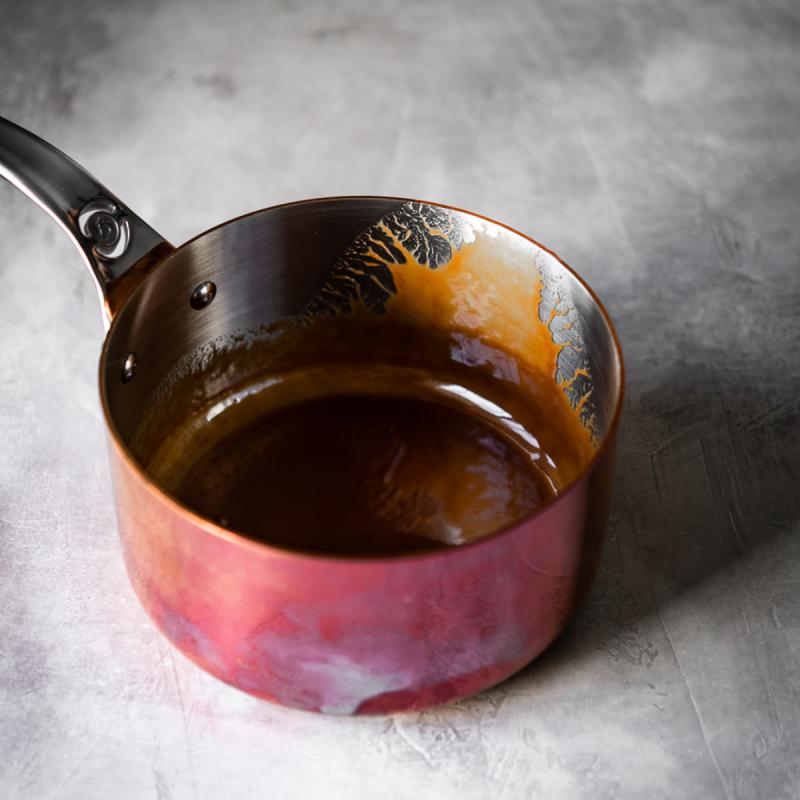 Prima Matera kasserolle 1,2L 14 cm kobber/rustfritt stål