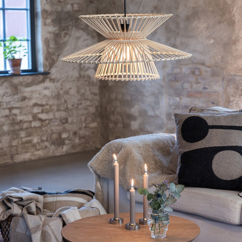 Duplici taklampe 57 cm natur