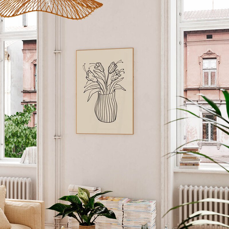 Affordable Art Prints poster 50x70 cm vase sketch