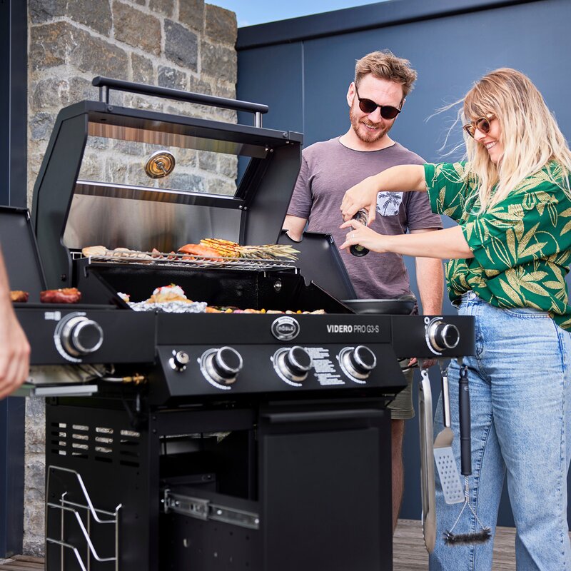 Videro PRO G3-S Vario+ gassgrill 17000W svart