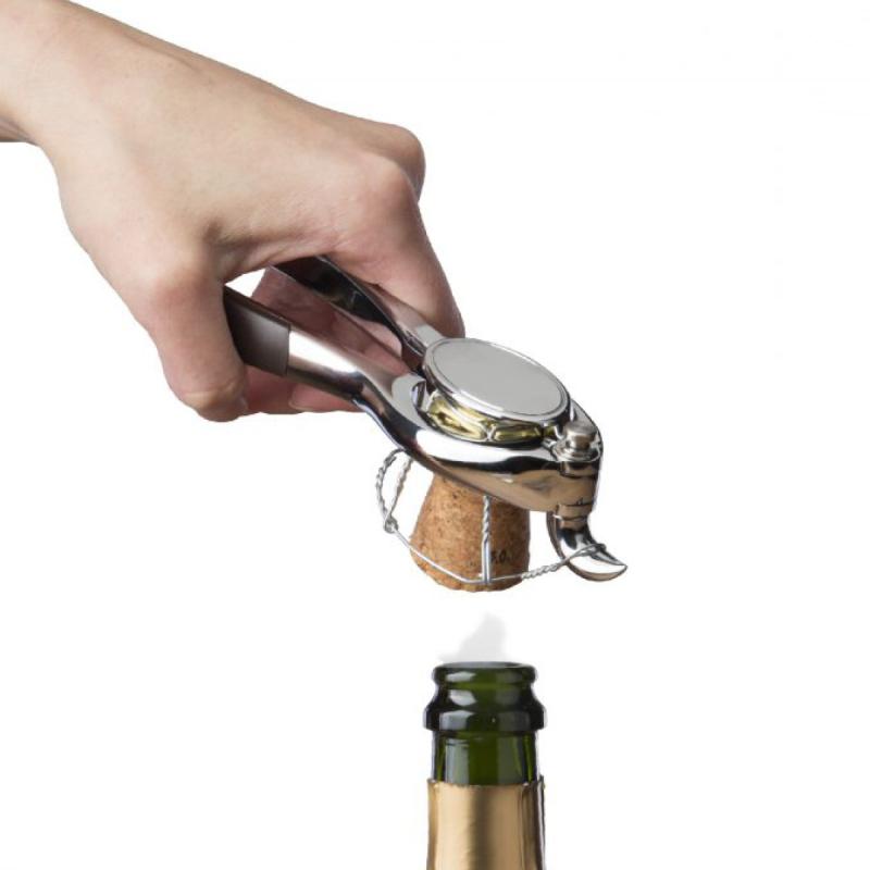 Champagneåpner flaske sølv