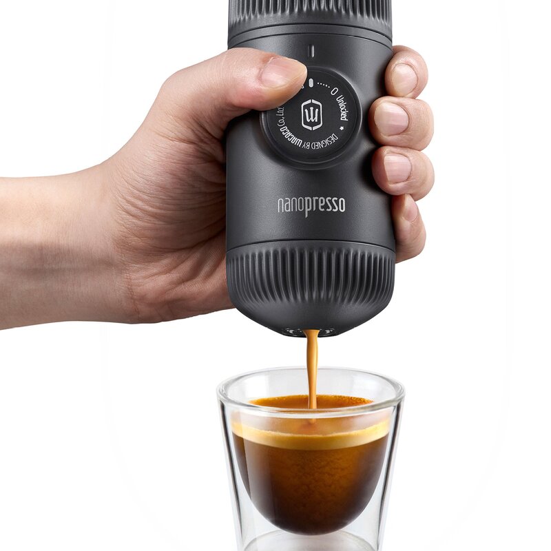 Nanopresso bærbar espressomaskin grå