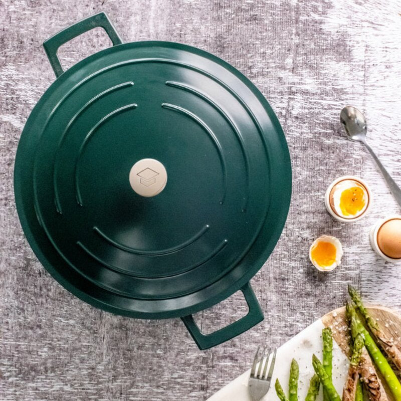 Cast Aluminium gryte 5L 29 cm hunter green