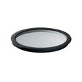 Glasslokk 16 cm klar/svart