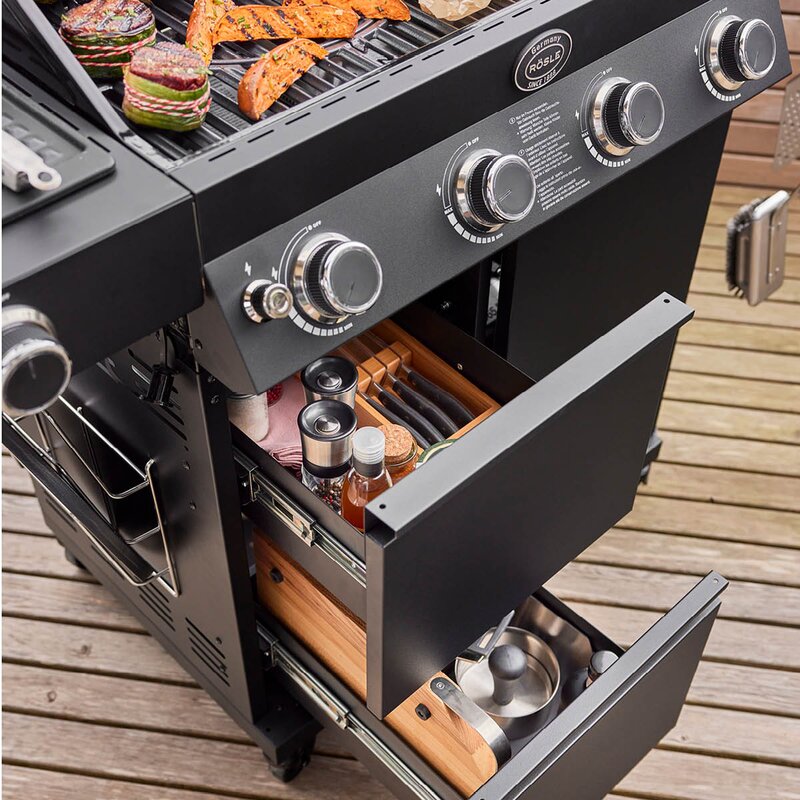 Videro Pro G4-S Vario+ gassgrill 20500W svart