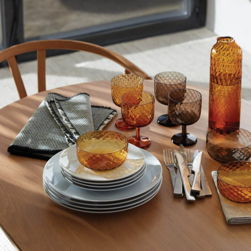 Dapple skål 12 cm sun amber