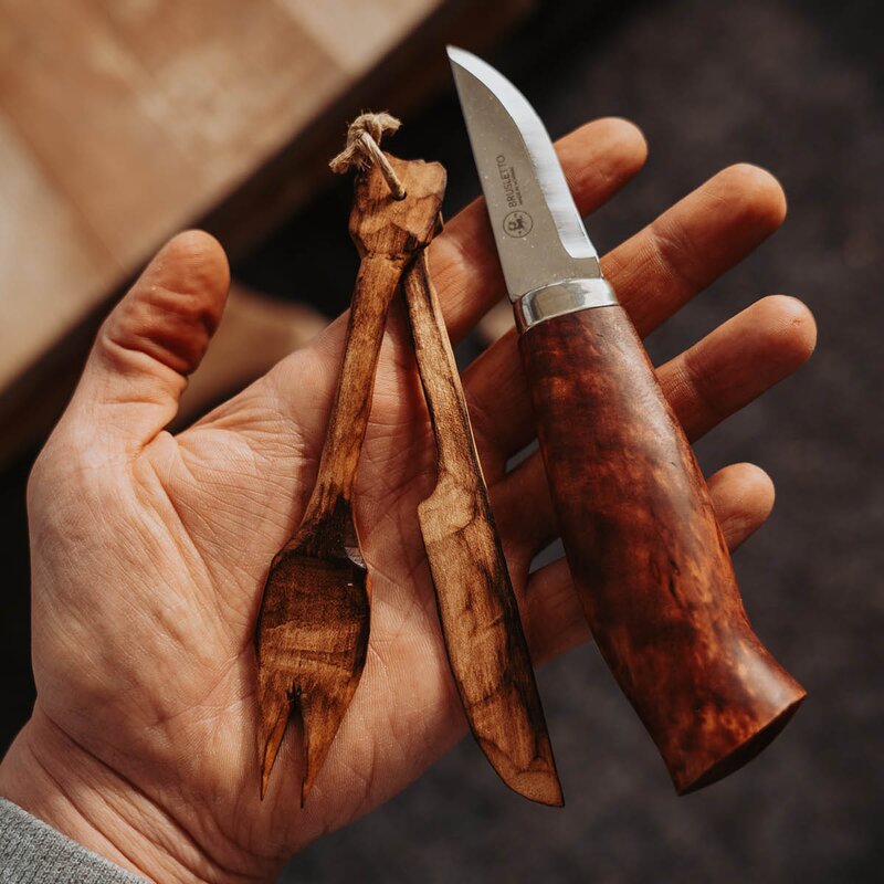 Rypa allroundkniv 17 cm masurbjørk