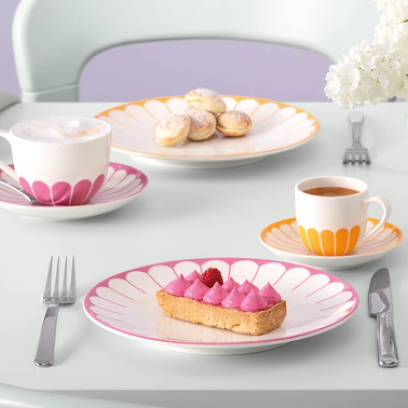 Fleur cassis frokosttallerken/desserttallerken 21 cm rosa