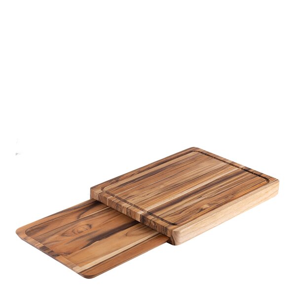 Wooden board skjærefjøl 2 deler 40x30 cm teak