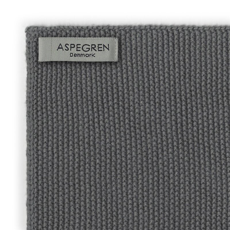 Solid kjøkkenklut strikket 26x26 cm 2 stk gray