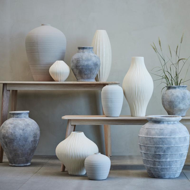 Anna vase 30,5 cm antikk grå