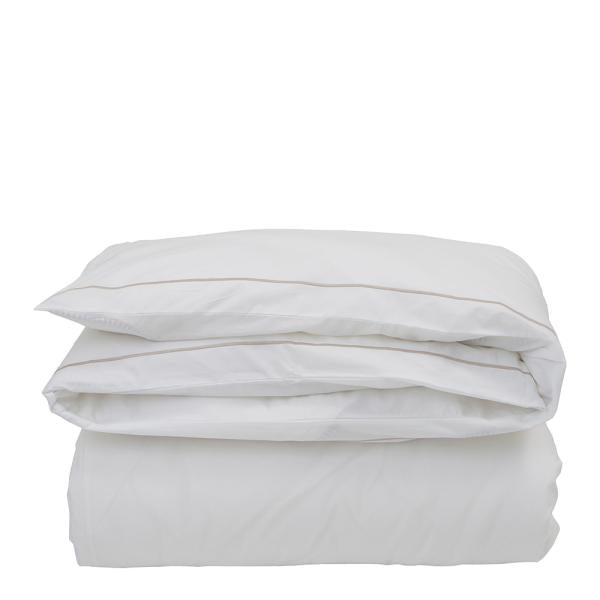 Hotel sengetøy percale 140x220 cm hvit/beige