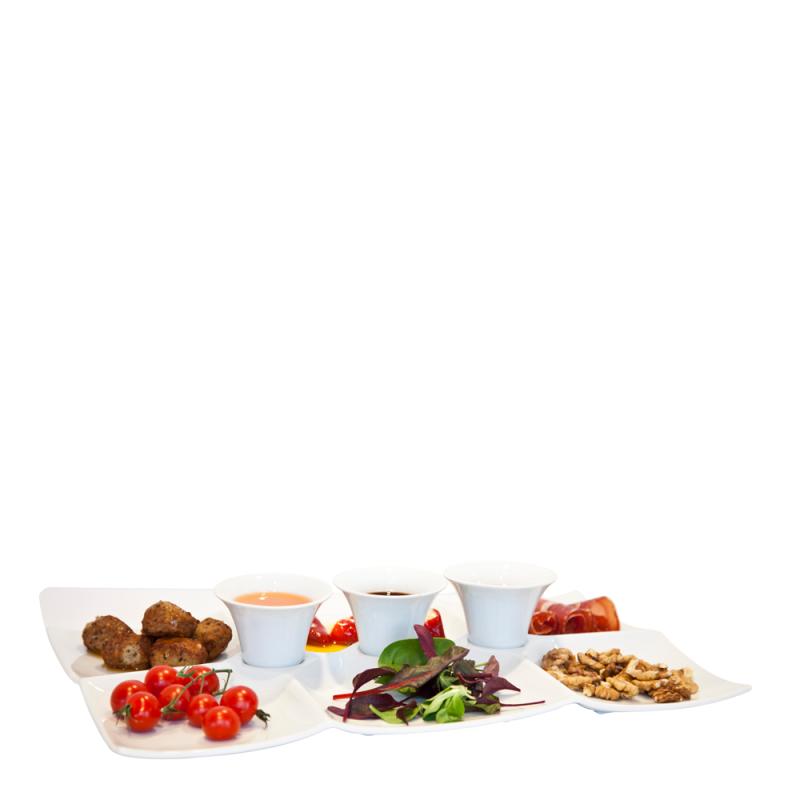 Daily Use tapasfat med 3 skåler 41x25 cm