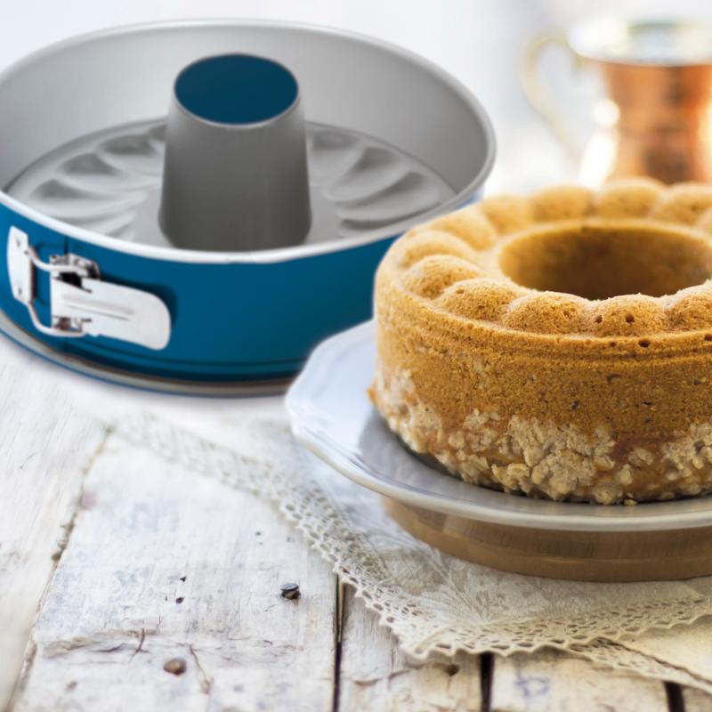 Xbake springform panne m/ to bunner 26 cm blå