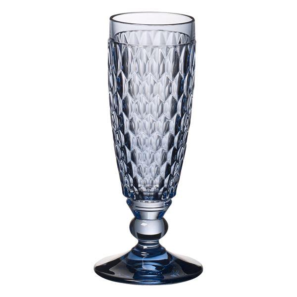 Boston champagneglass 15 cl blå