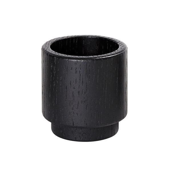 Create Me telysholder H5 cm svart eik