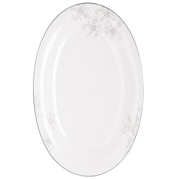 Angelina Platinum ovalt fat 33x21 cm