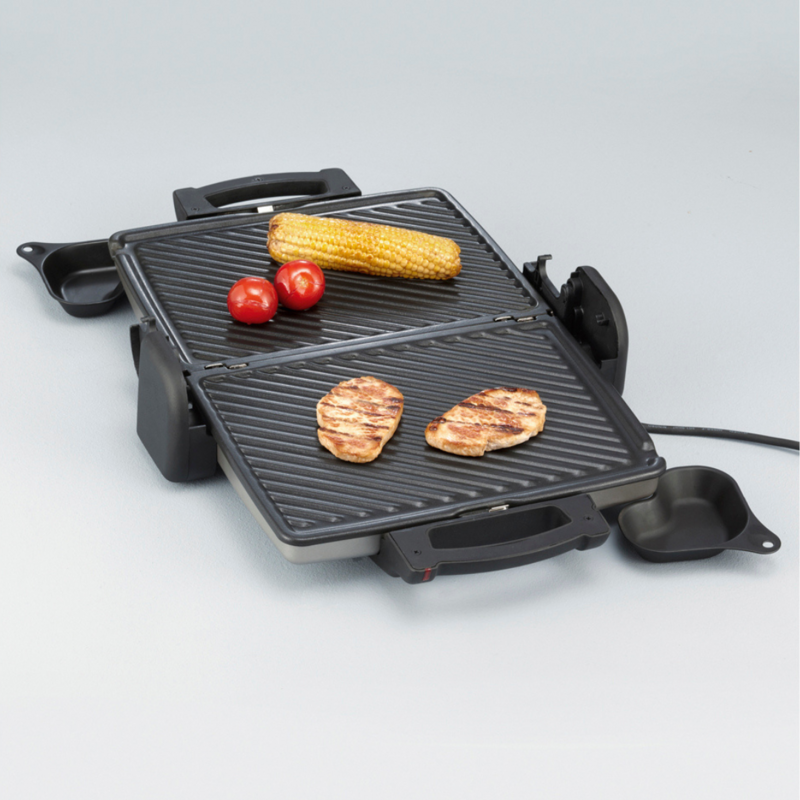 Kontaktgrill 1800W sort/sølv