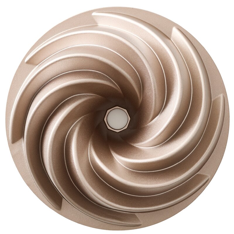 Bakeform bundtform swirl 24x9 cm rose gold