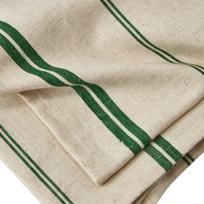 Elsa duk 145x250 cm stripe natur/grønn