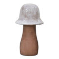 Hatt sopp hagepynt 26 cm grå
