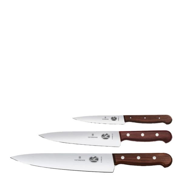 Pine knivsett 3 deler brun