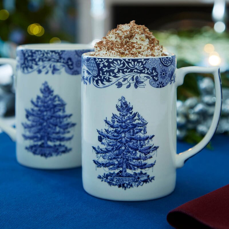 Blue Italian Christmas Tree kopp 34 cl blå/hvit