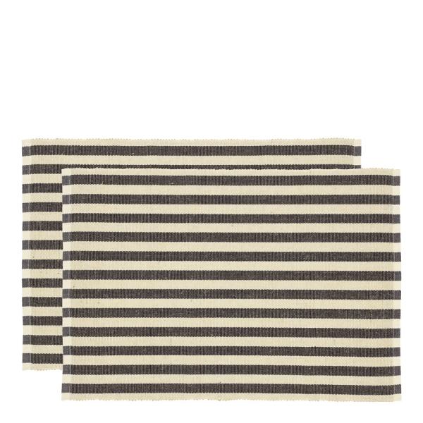 Statement Stripe spisebrikke 33x48 cm 2 stk ash