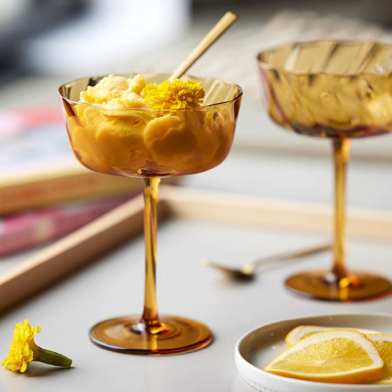Vienna champagneskål 35 cl 4 stk amber