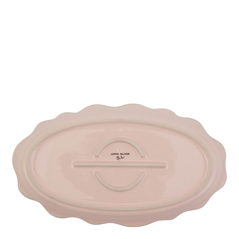 Big Love serveringsfat 35x20 cm rosa