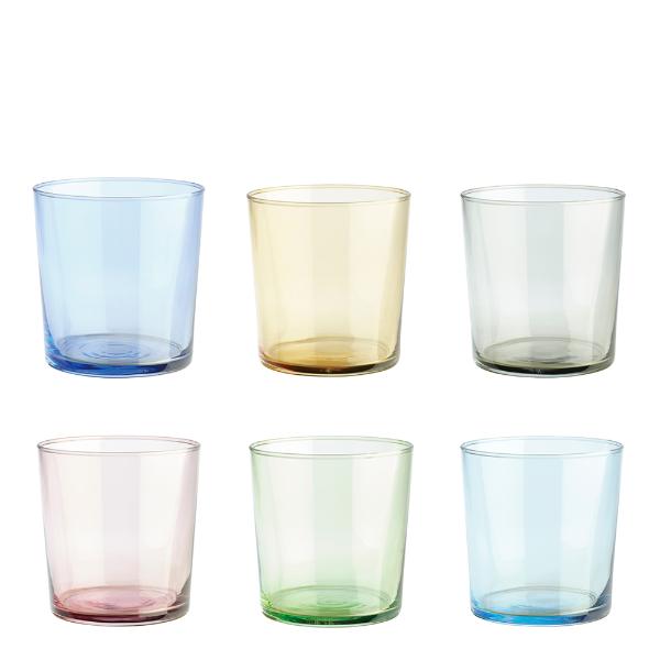 Café vannglass 34,5 cl 6 stk multi