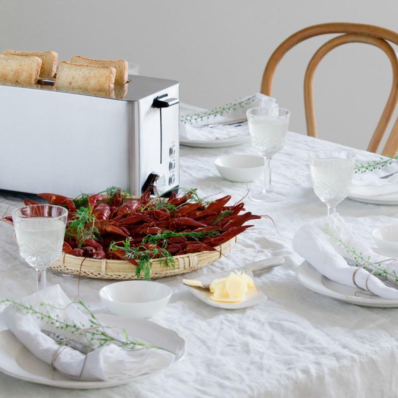 Brunch TOL-1400S brødrister 4 skiver stål