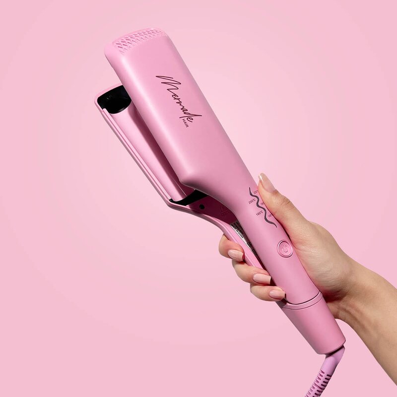 Dobbel bølgetang 25 mm rosa