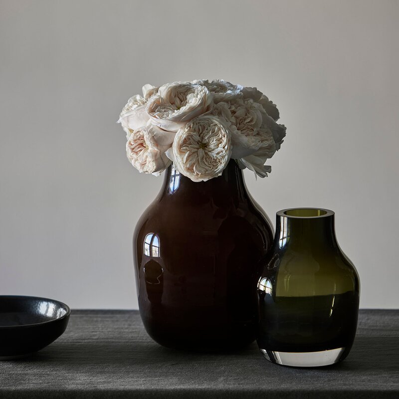 Paloma vase liten 20 cm smoke green