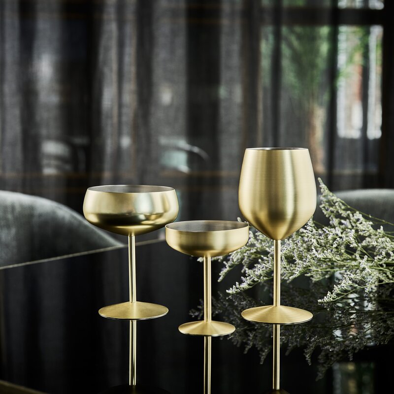 Sontell Gold drinkglass 55 cl stål/gull