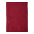 Løper med brodert hullsøm 175x30 cm mørkerød