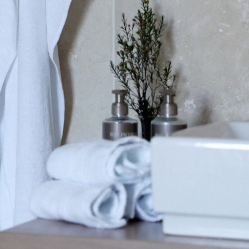 Bath Collection vaskeklut 30x30 cm 4 stk white cotton
