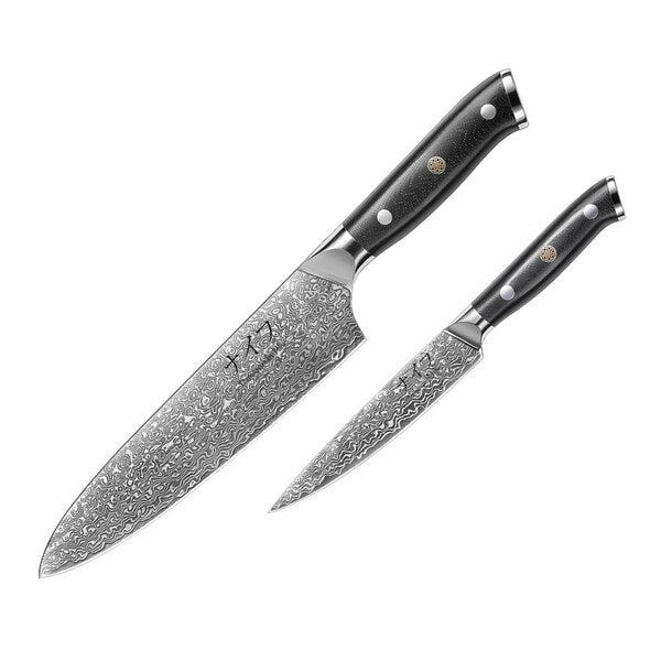 G10 knivsett 2 deler kokkekniv + universalkniv