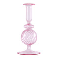 Bubble lysestake 19 cm rosa