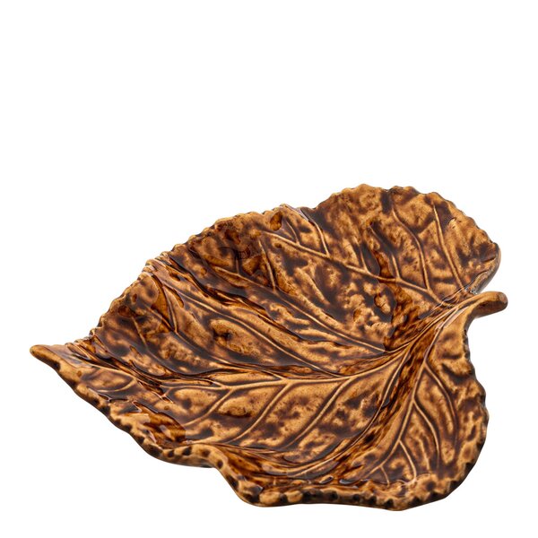 Gudrun skål 17 cm blad lys brun